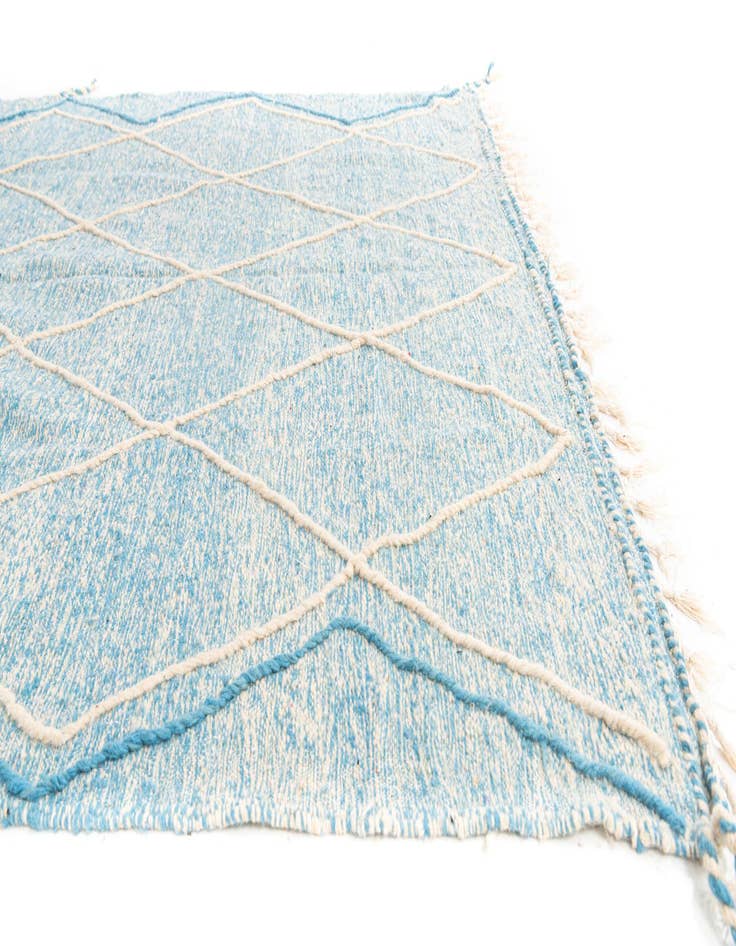 Detail image of  6' 6 x 10'  Hand Knotted Moroccan Wool Rug