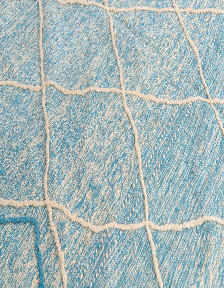 Detail image of  6' 6 x 10'  Hand Knotted Moroccan Wool Rug