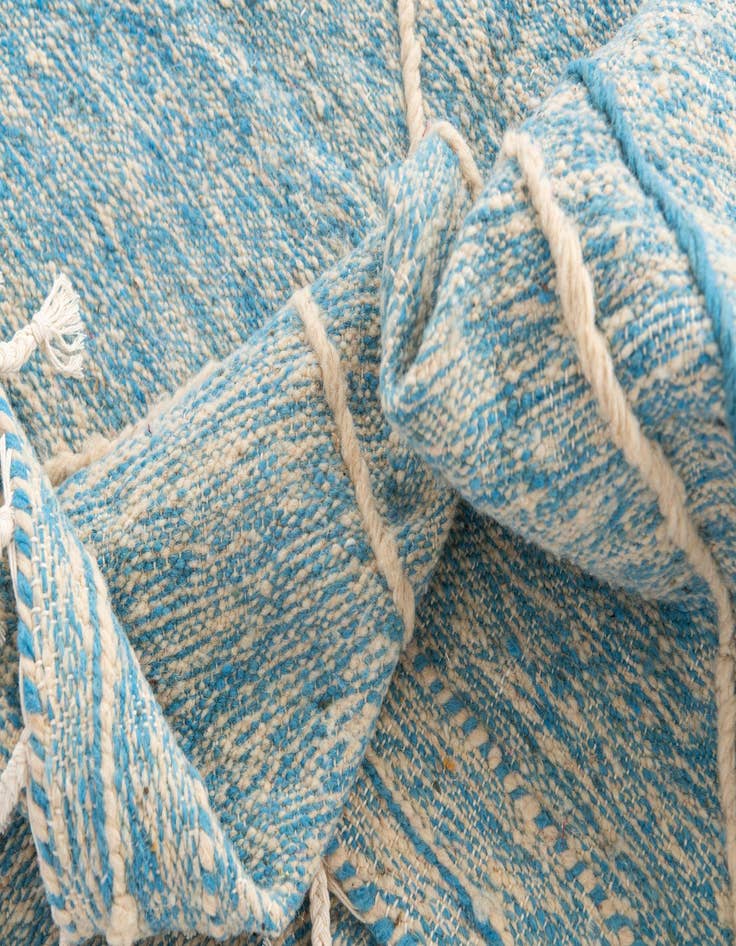 Detail image of  6' 6 x 10'  Hand Knotted Moroccan Wool Rug