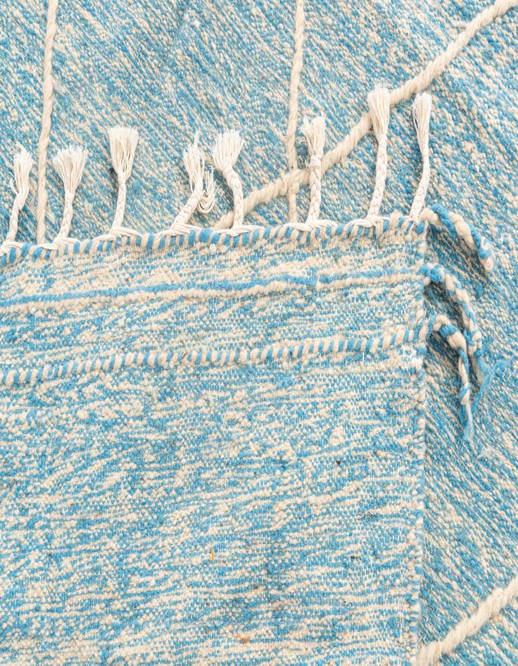 Detail image of  6' 6 x 10'  Hand Knotted Moroccan Wool Rug