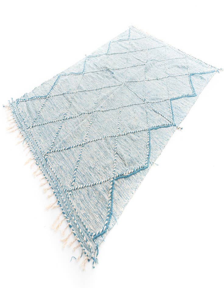 Detail image of  6' 7 x 10'  Hand Knotted Moroccan Wool Rug