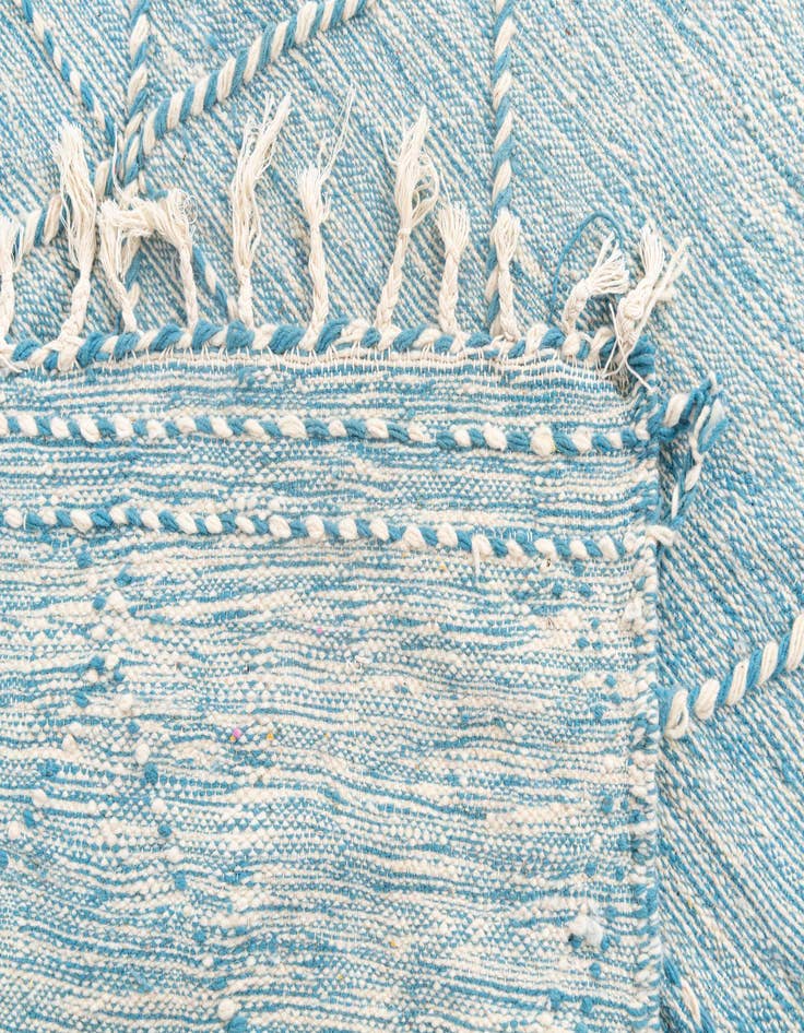 Detail image of  6' 7 x 10'  Hand Knotted Moroccan Wool Rug