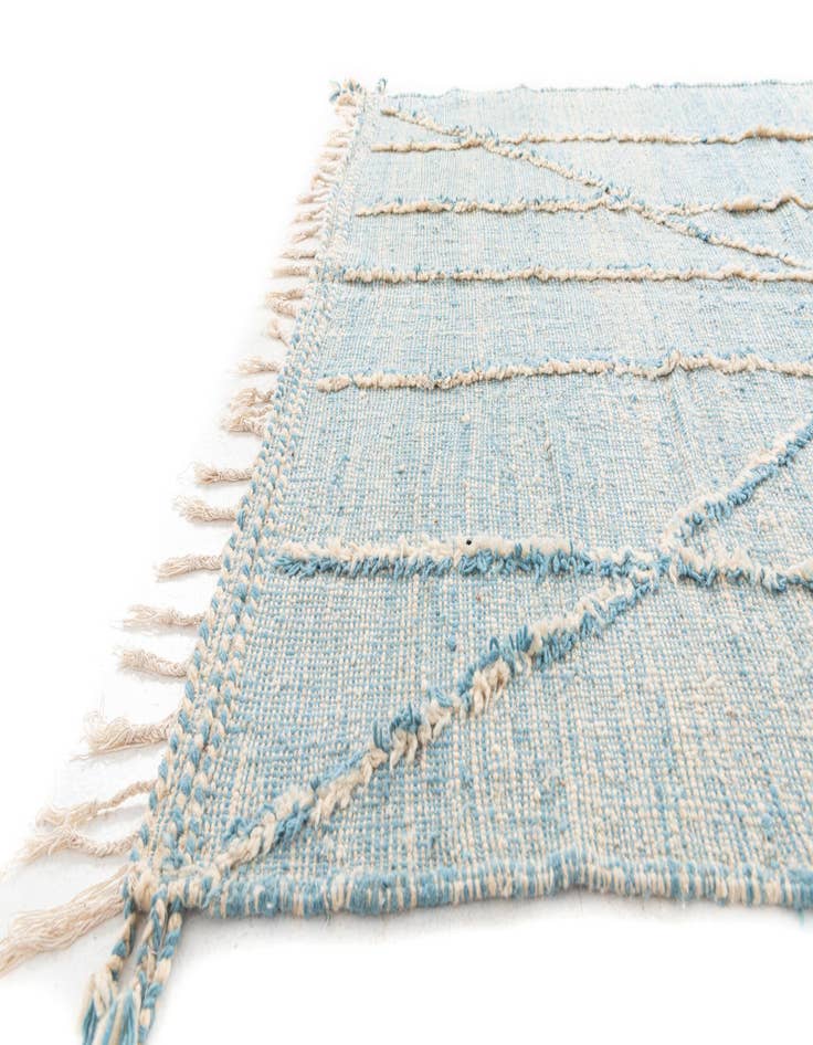Detail image of  6' 6 x 10' 3  Hand Knotted Moroccan Wool Rug