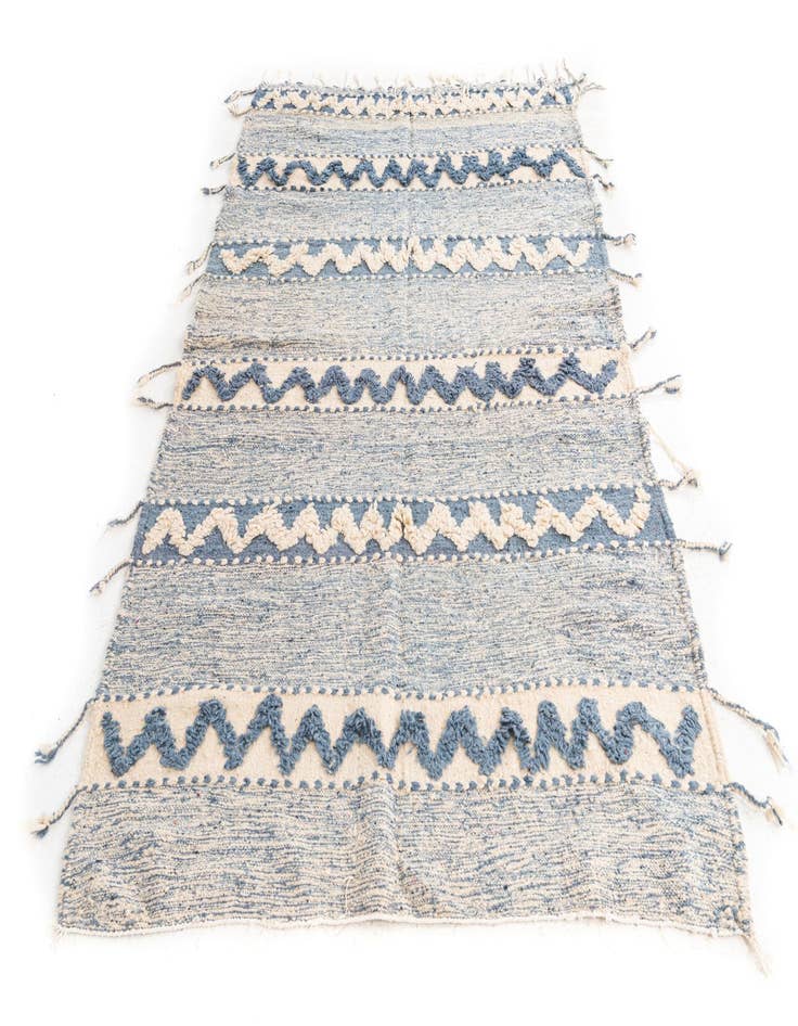 Detail image of  5' 3 x 8'  Hand Knotted Moroccan Wool Rug