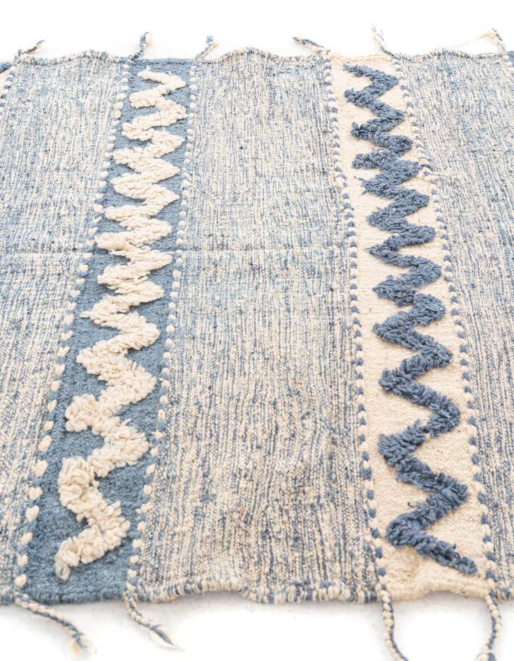 Detail image of  5' 3 x 8'  Hand Knotted Moroccan Wool Rug