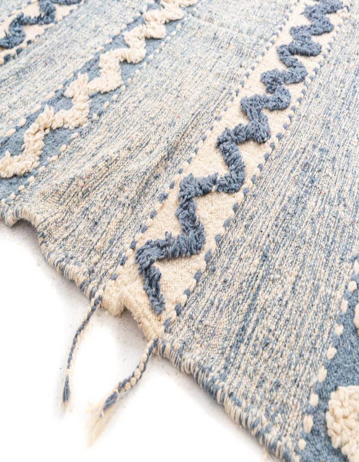 Detail image of  5' 3 x 8'  Hand Knotted Moroccan Wool Rug