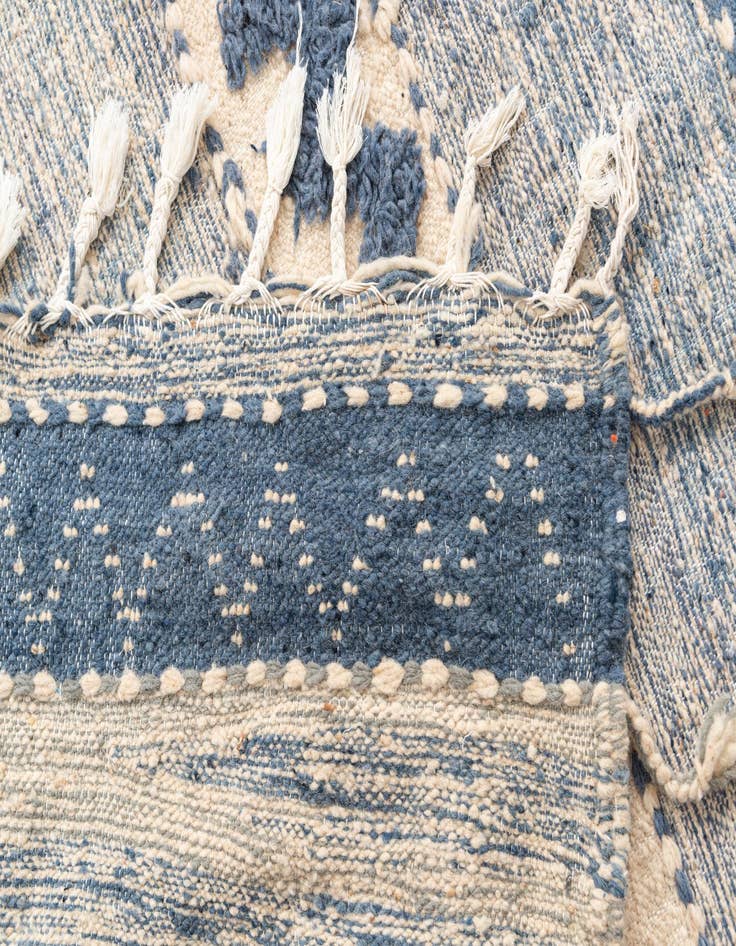 Detail image of  5' 3 x 8'  Hand Knotted Moroccan Wool Rug