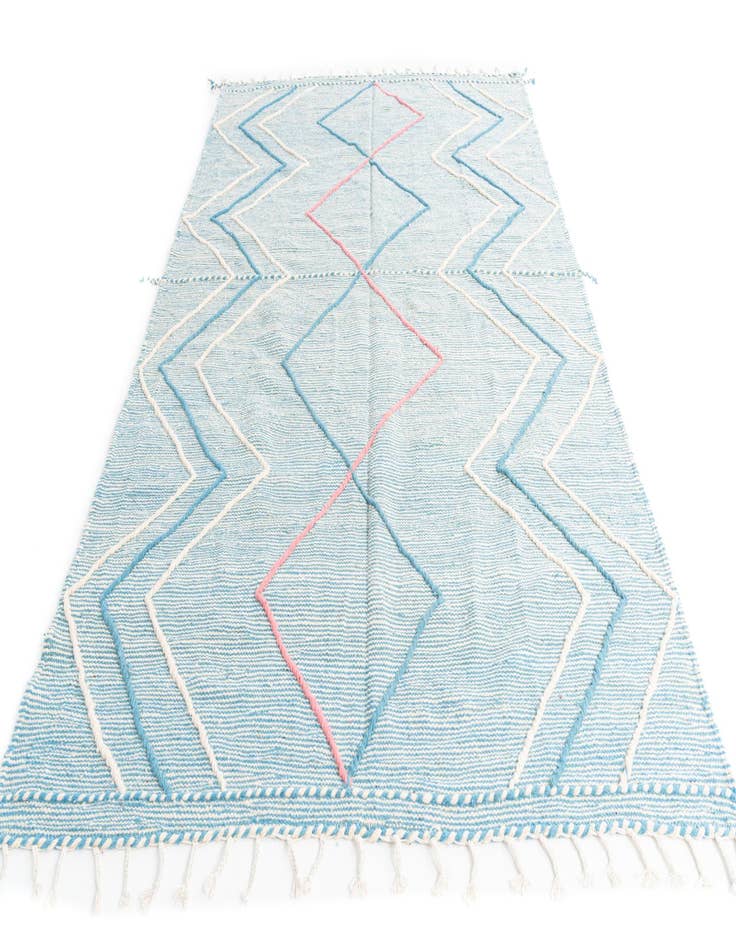 Detail image of  6' 7 x 10' 2  Hand Knotted Moroccan Wool Rug