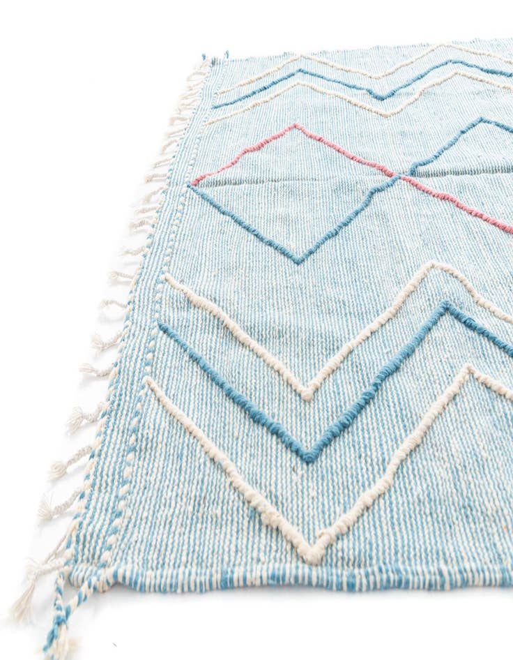 Detail image of  6' 7 x 10' 2  Hand Knotted Moroccan Wool Rug