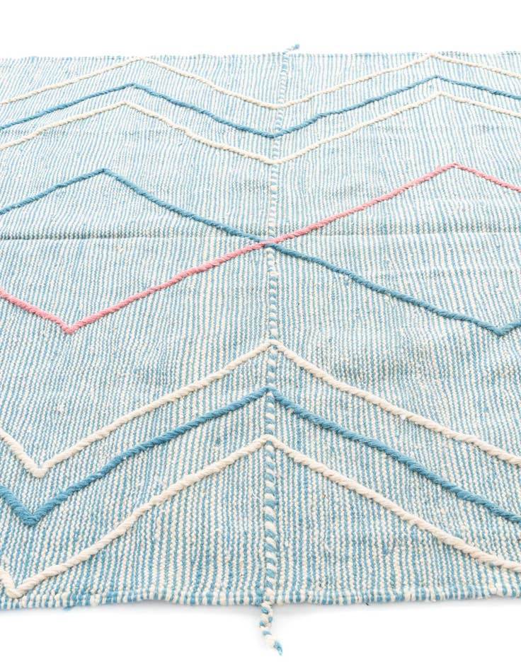 Detail image of  6' 7 x 10' 2  Hand Knotted Moroccan Wool Rug