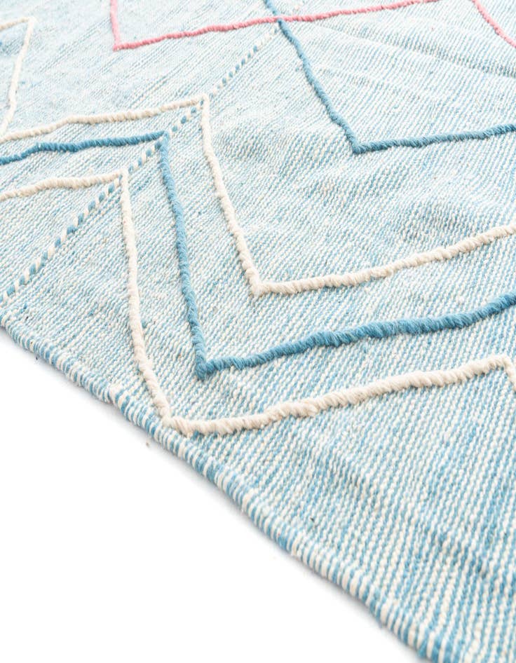 Detail image of  6' 7 x 10' 2  Hand Knotted Moroccan Wool Rug