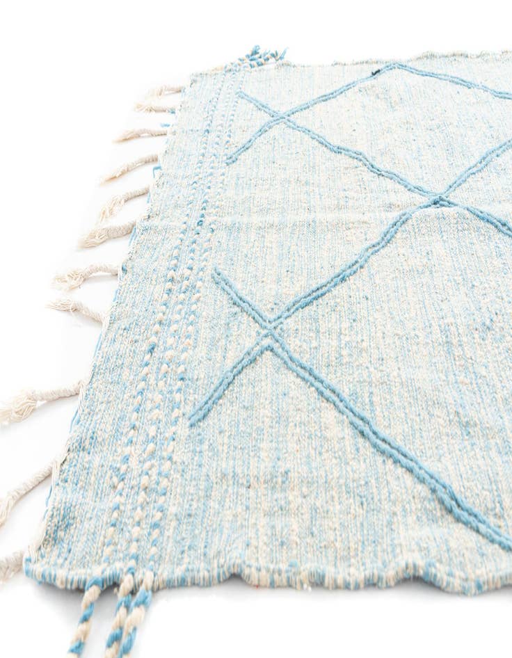 Detail image of  5' 2 x 8' 7  Hand Knotted Moroccan Wool Rug