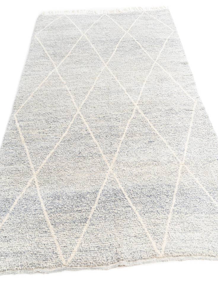 Detail image of  6' 10 x 9' 5  Hand Knotted Moroccan Wool Rug