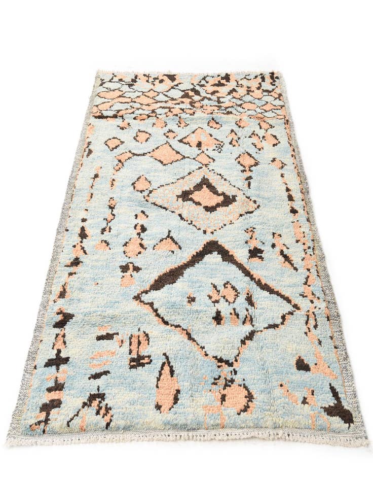 Detail image of  5' 4 x 7' 6  Hand Knotted Moroccan Wool Rug
