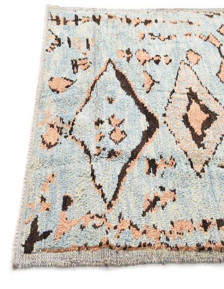 Detail image of  5' 4 x 7' 6  Hand Knotted Moroccan Wool Rug