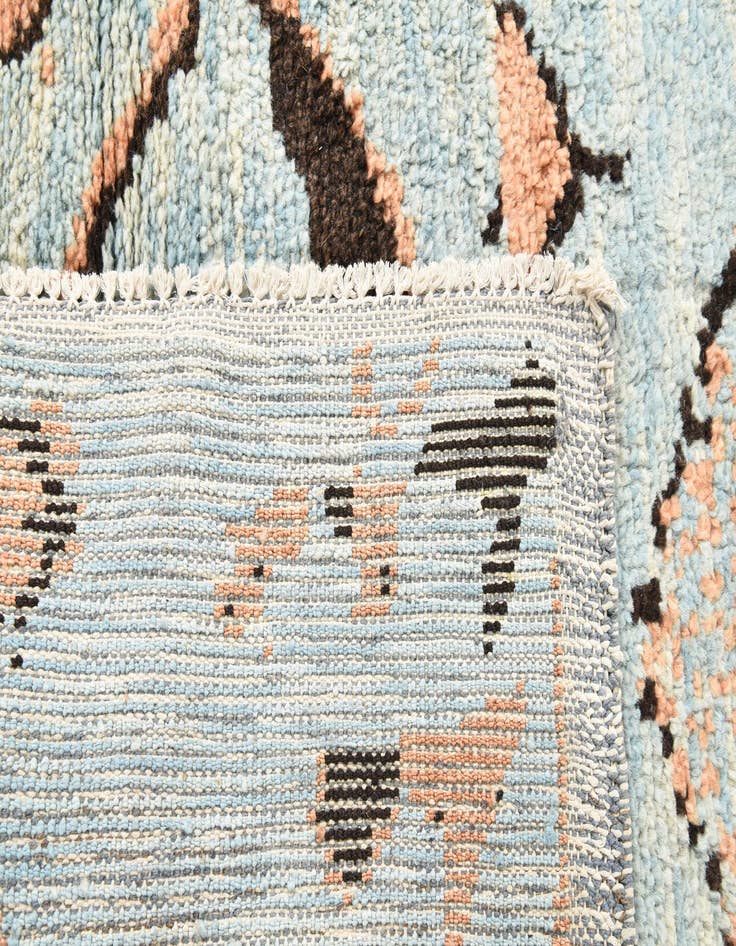 Detail image of  5' 4 x 7' 6  Hand Knotted Moroccan Wool Rug
