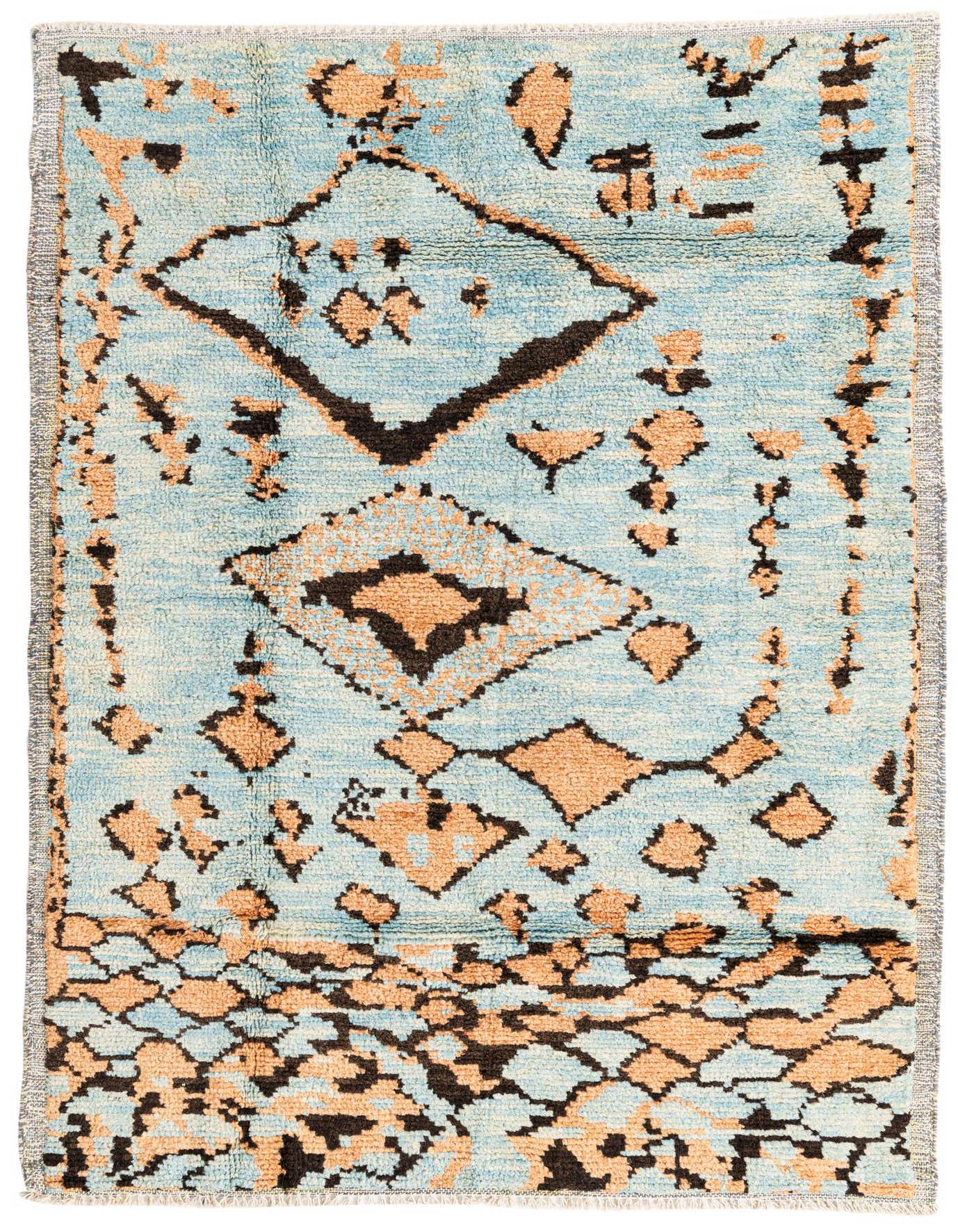 Primary image  5' 4 x 7' 6  Hand Knotted Moroccan Wool Rug