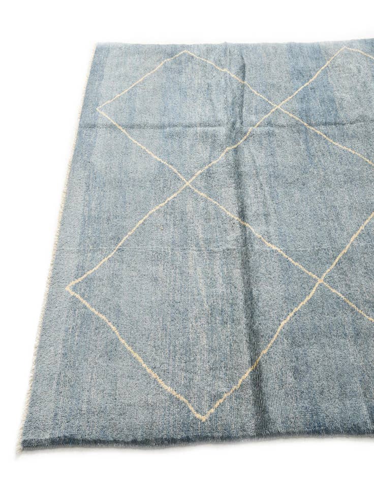 Detail image of  5' 7 x 8' 4  Hand Knotted Moroccan Wool Rug