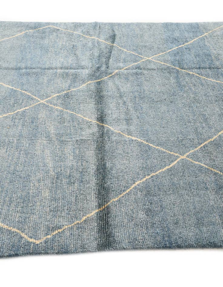 Detail image of  5' 7 x 8' 4  Hand Knotted Moroccan Wool Rug