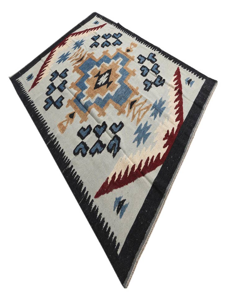 Detail image of  7' 6 x 10' 2  Hand Knotted Moroccan Wool Rug