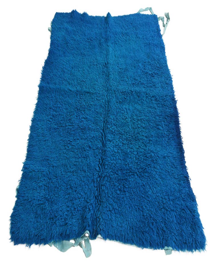 Detail image of  4' 7 x 6' 2  Hand Knotted Moroccan Wool Rug