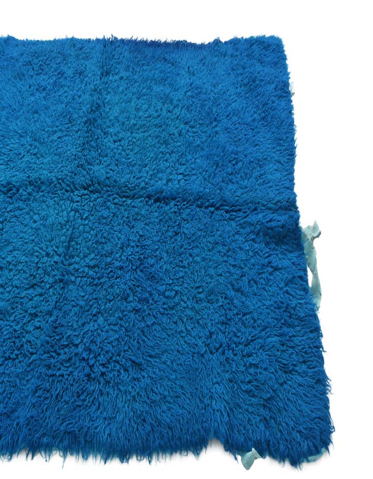 Detail image of  4' 7 x 6' 2  Hand Knotted Moroccan Wool Rug