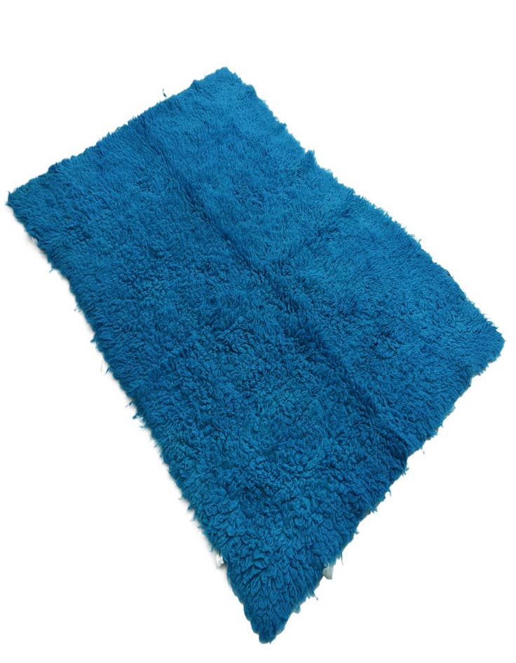 Detail image of  4' 8 x 6' 6  Hand Knotted Moroccan Wool Rug