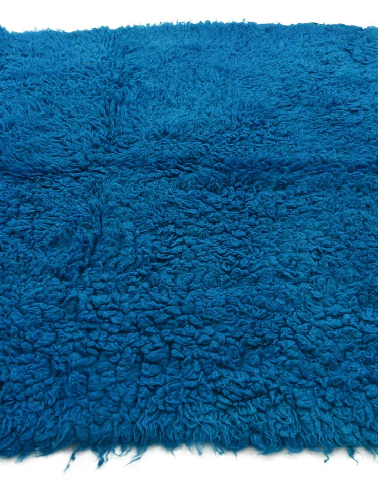 Detail image of  4' 8 x 6' 6  Hand Knotted Moroccan Wool Rug