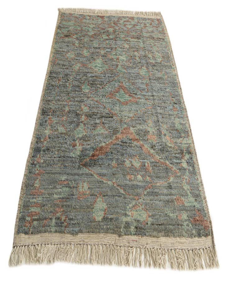 Detail image of  5' 4 x 7' 1  Hand Knotted Moroccan Wool Rug