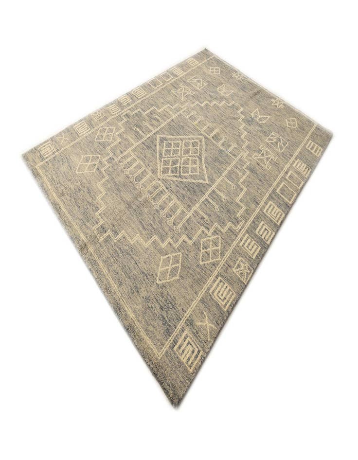 Detail image of  6' 7 x 9' 5  Hand Knotted Moroccan Wool Rug