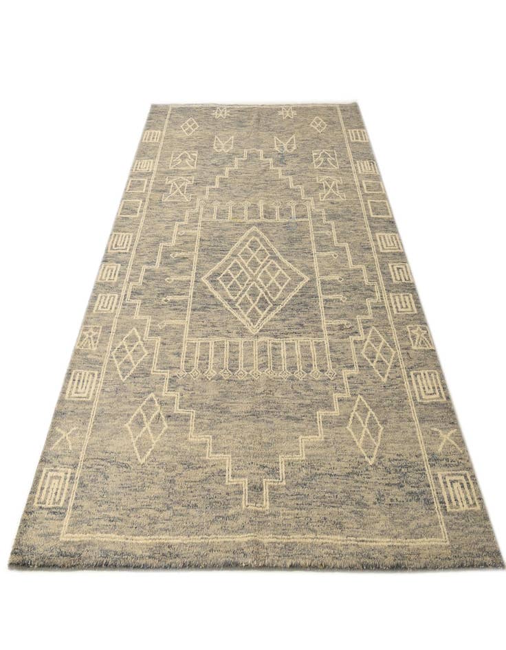 Detail image of  6' 7 x 9' 5  Hand Knotted Moroccan Wool Rug