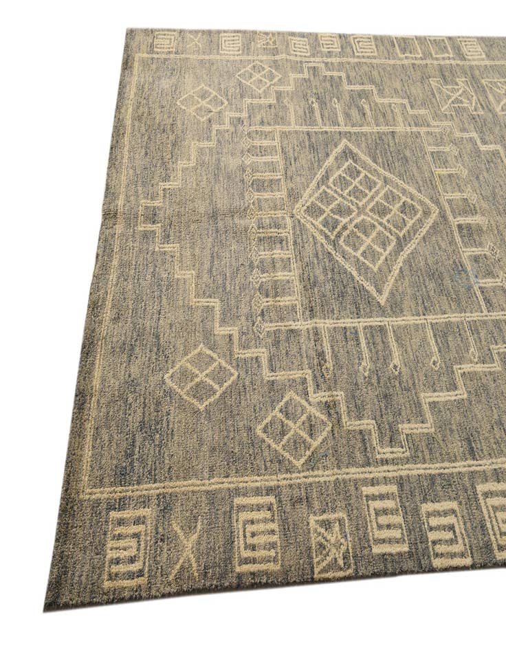Detail image of  6' 7 x 9' 5  Hand Knotted Moroccan Wool Rug
