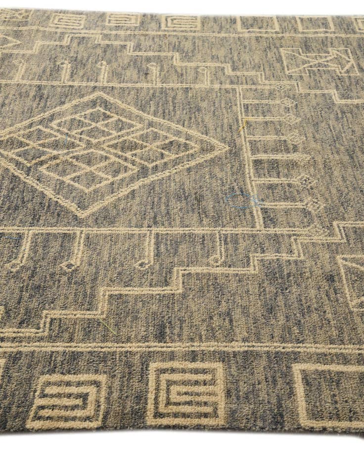 Detail image of  6' 7 x 9' 5  Hand Knotted Moroccan Wool Rug