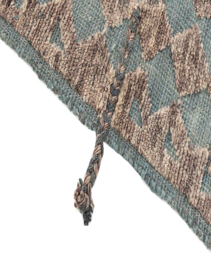 Detail image of  5' 8 x 8'  Hand Knotted Moroccan Wool Rug