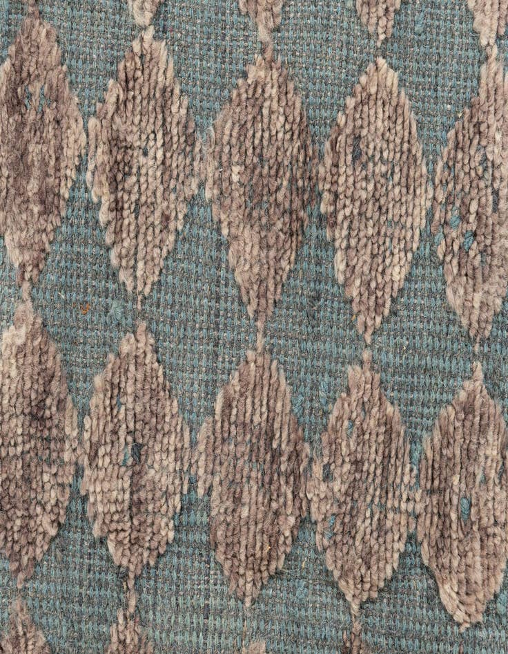 Detail image of  5' 8 x 8'  Hand Knotted Moroccan Wool Rug