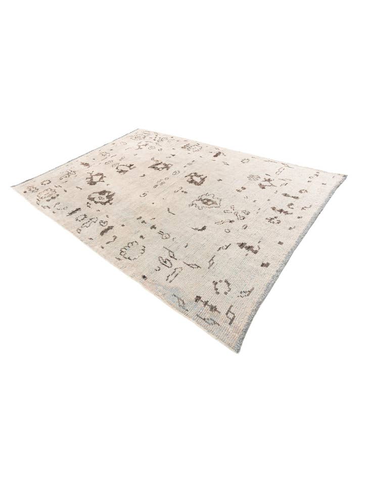 Detail image of  5' 10 x 8' 4  Hand Knotted Moroccan Wool Rug