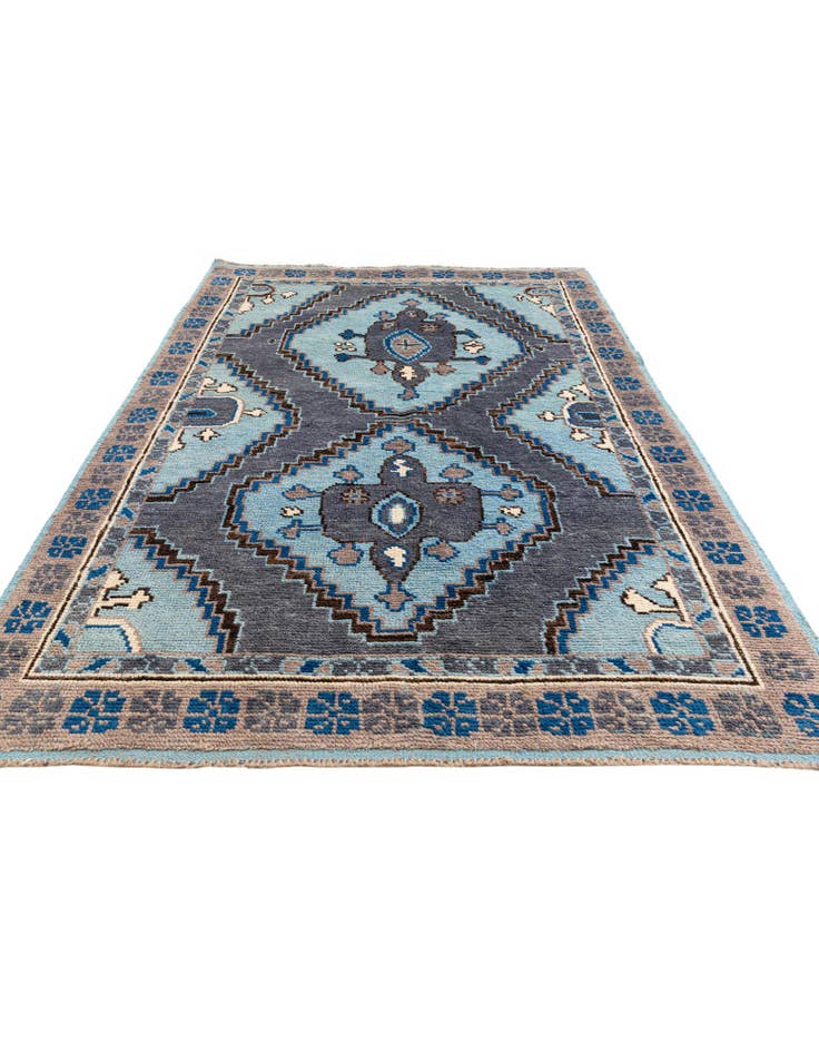 Detail image of  6' 4 x 9' 5  Hand Knotted Moroccan Wool Rug