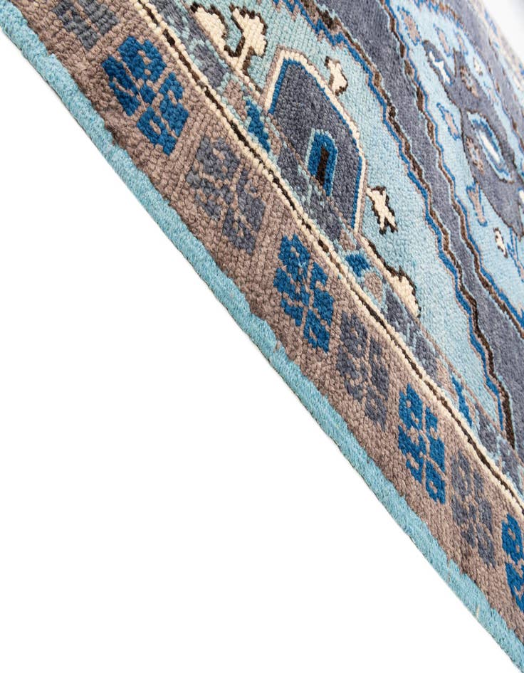Detail image of  6' 4 x 9' 5  Hand Knotted Moroccan Wool Rug