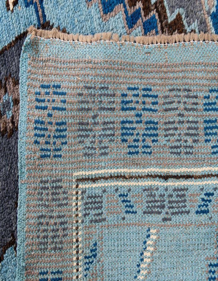 Detail image of  6' 4 x 9' 5  Hand Knotted Moroccan Wool Rug