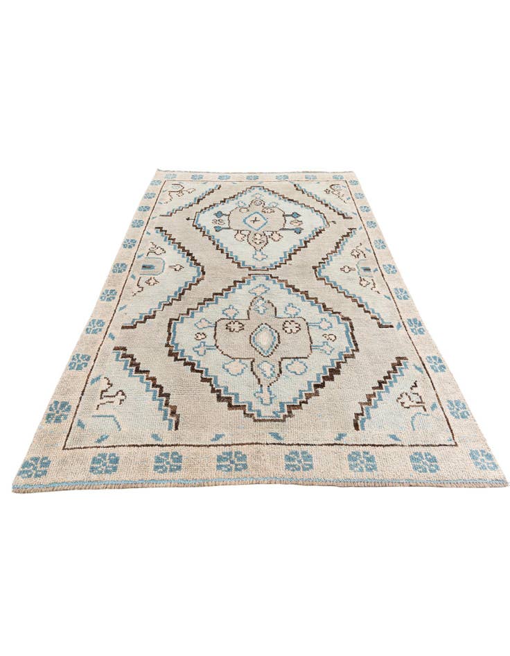 Detail image of  6' x 9' 3  Hand Knotted Moroccan Wool Rug