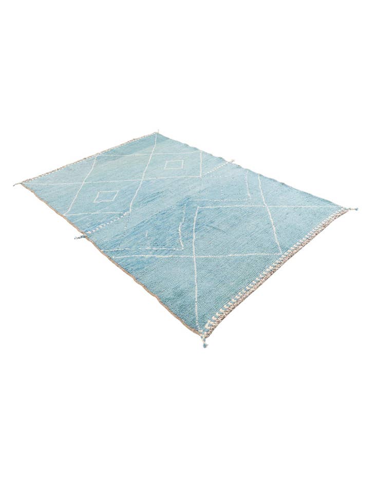 Detail image of  4' 2 x 6'  Hand Knotted Moroccan Wool Rug