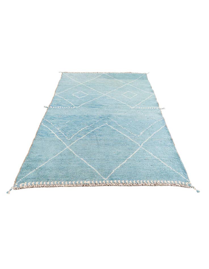 Detail image of  4' 2 x 6'  Hand Knotted Moroccan Wool Rug