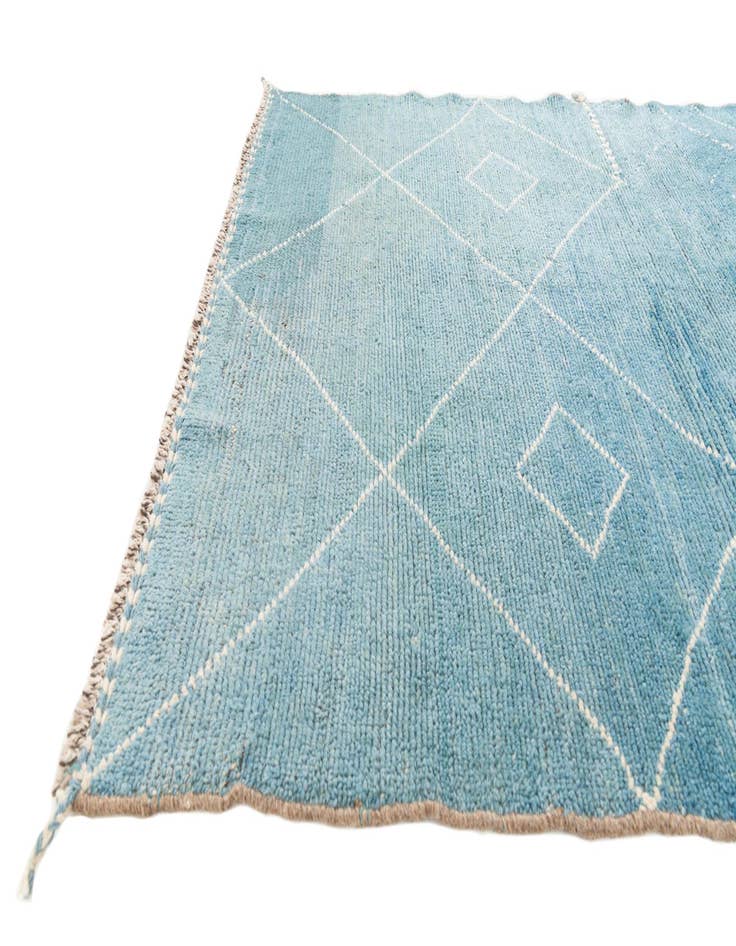 Detail image of  4' 2 x 6'  Hand Knotted Moroccan Wool Rug