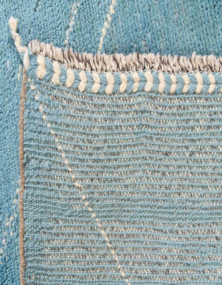 Detail image of  4' 2 x 6'  Hand Knotted Moroccan Wool Rug