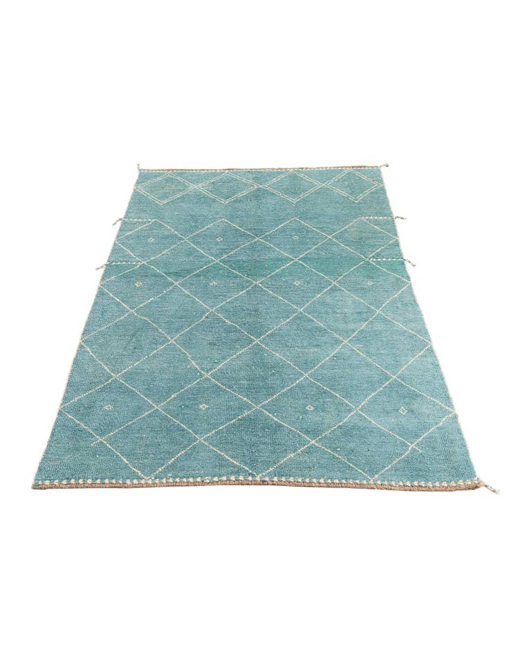 Detail image of  5' 2 x 7' 4  Hand Knotted Moroccan Wool Rug