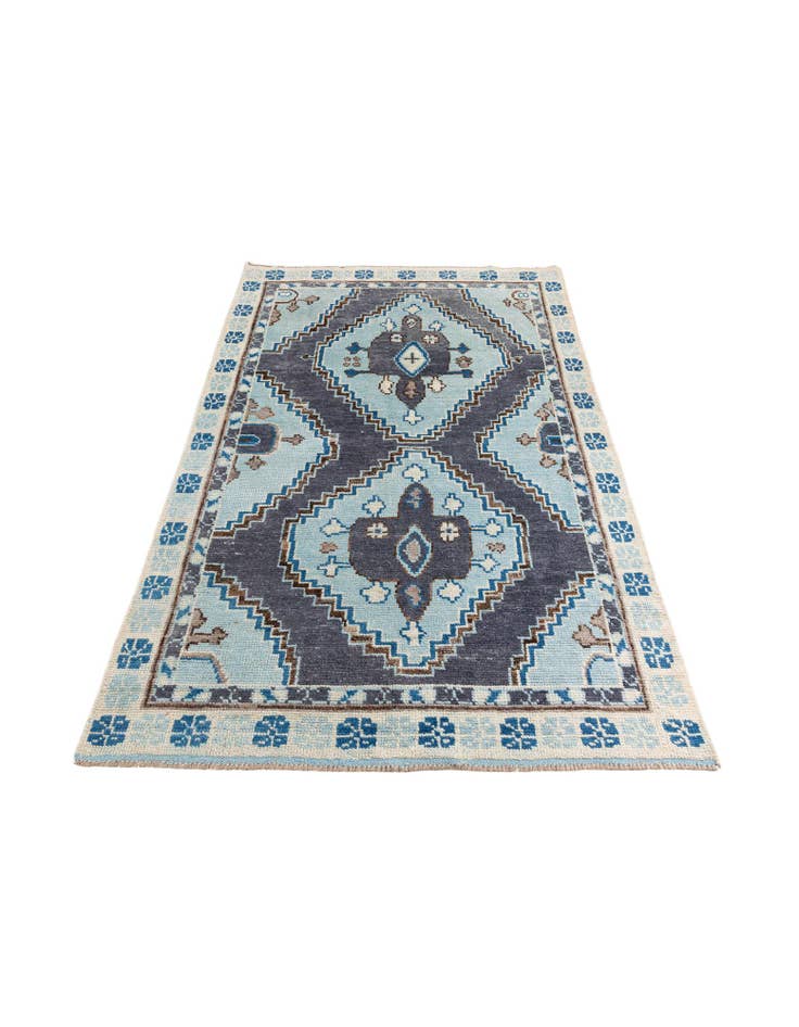 Detail image of  5' 10 x 9' 1  Hand Knotted Moroccan Wool Rug