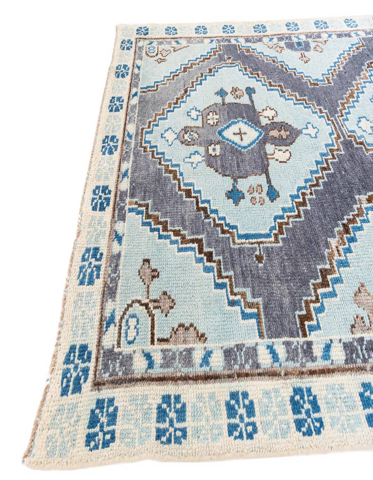 Detail image of  5' 10 x 9' 1  Hand Knotted Moroccan Wool Rug