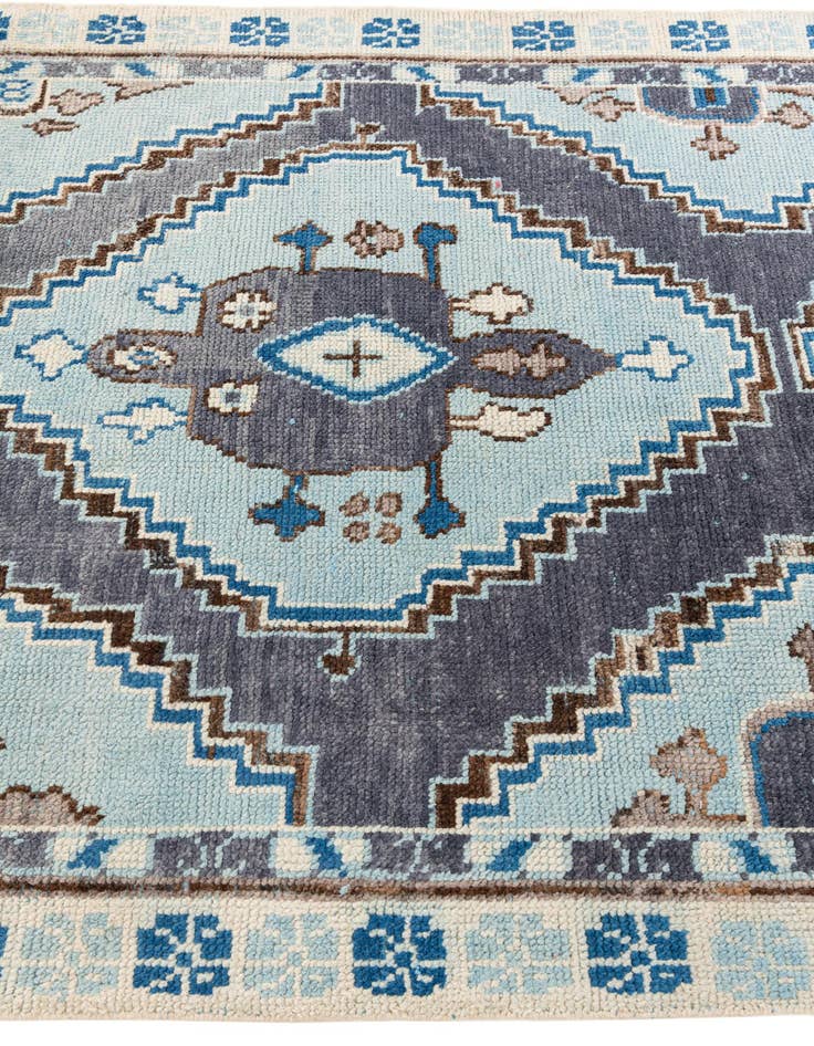 Detail image of  5' 10 x 9' 1  Hand Knotted Moroccan Wool Rug