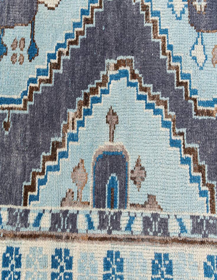 Detail image of  5' 10 x 9' 1  Hand Knotted Moroccan Wool Rug