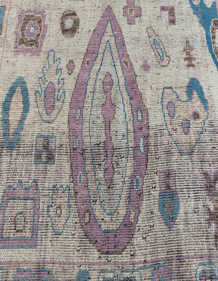 Detail image of  8' 8 x 12'  Hand Knotted Moroccan Wool Rug